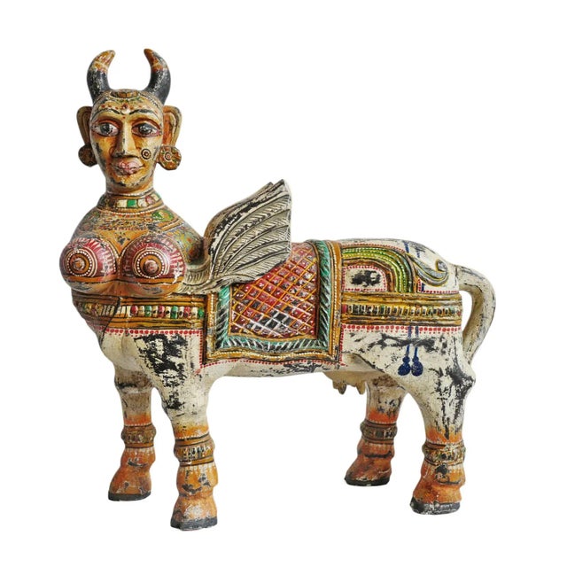 Early 20th Century India Nandi Shiva Bull Figure For Sale - Image 9 of 9