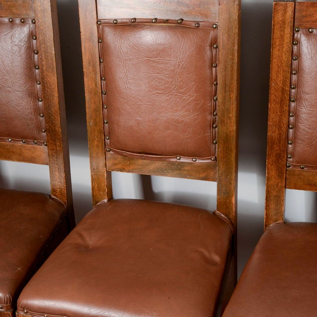 Wooden and Imitation Leather Folder Chairs, Set of 6 For Sale - Image 14 of 18
