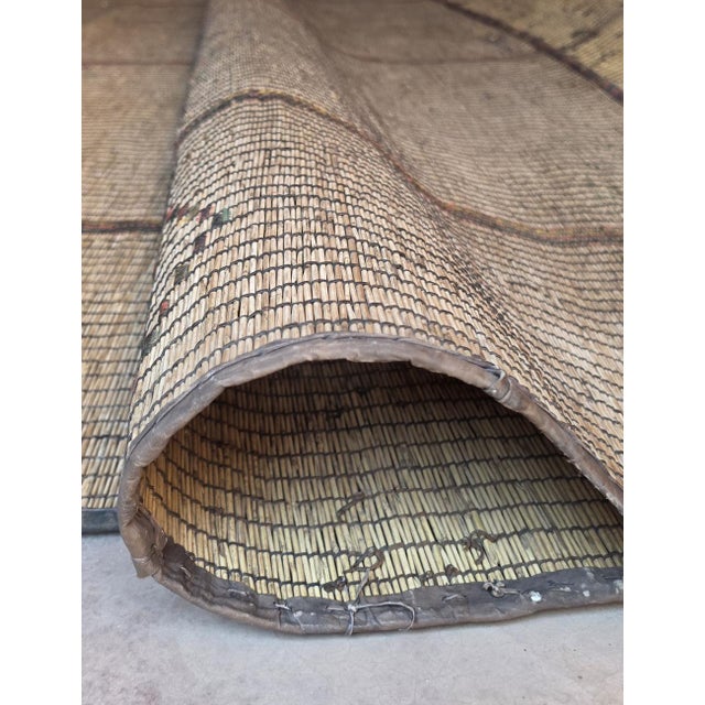 Tribal 1960s Handwoven Reed Mauritanian Rug - 9 X 17.8 Ft For Sale - Image 3 of 5