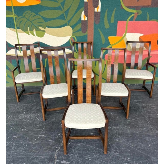 Century Burl & Smoked Glass Dining Set For Sale - Image 9 of 17