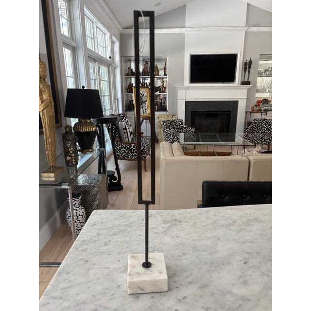 Modern Acrylic and Pencil Painting on Marble Stand “Energy Within” by Es Melfi For Sale - Image 11 of 12