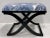 2020s Modern Blue and White Palm Alex Bench For Sale - Image 5 of 5