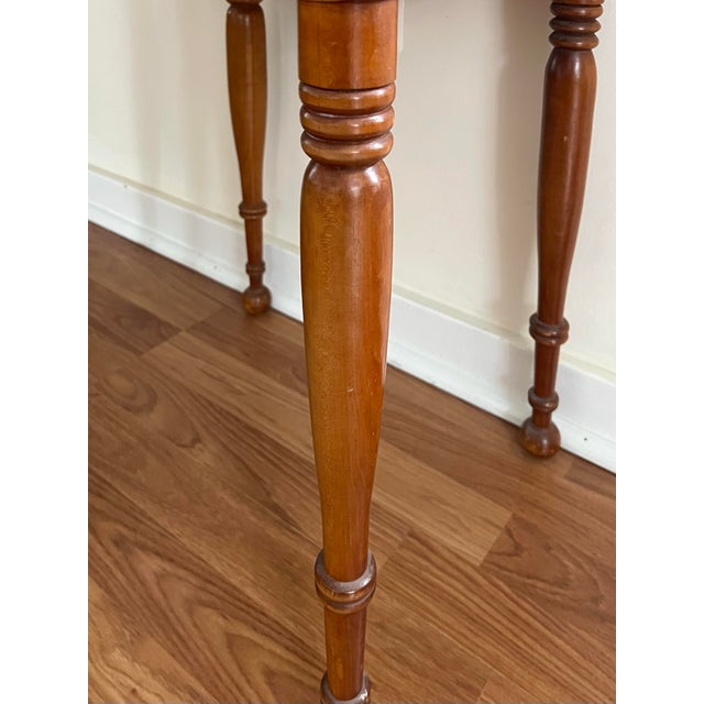 Antique Sheraton Cherry Two Drawer Stand Circa 1820 For Sale - Image 9 of 10