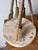 Mid 20th Century French Arrow & Tassel Lamps on Travertine Bases With Original Fabric Shades-a Pair For Sale - Image 11 of 12