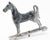 Offering the beautiful leaded horse mailbox topper. With a bolt in the middle of a thin strip of metal the horse stands in...
