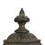 Arts & Crafts Rainaud 6 Panel Slag Glass Lamp, Manner of Bradley & Hubbard C1920 For Sale - Image 4 of 12