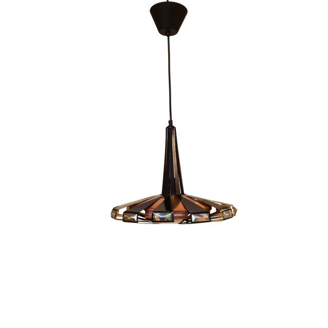 Vintage P236 Pendant Lamp in Black Metal and Copper by Werner Schou for Coronell Elektro, 1960s For Sale - Image 13 of 15