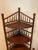 Brown Five-Tier Victorian Scorched Bamboo Corner Shelf For Sale - Image 8 of 9