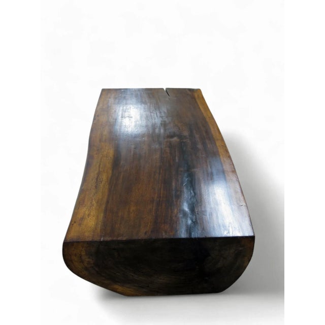2020s Single Slab Water Fall Living Edge Coffee Table For Sale - Image 5 of 10
