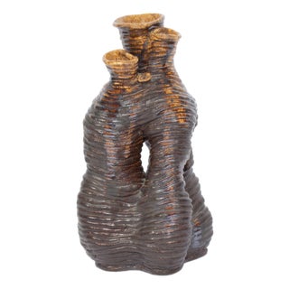 Studio Pottery Organic Vase by Newell Hillis Arnold For Sale