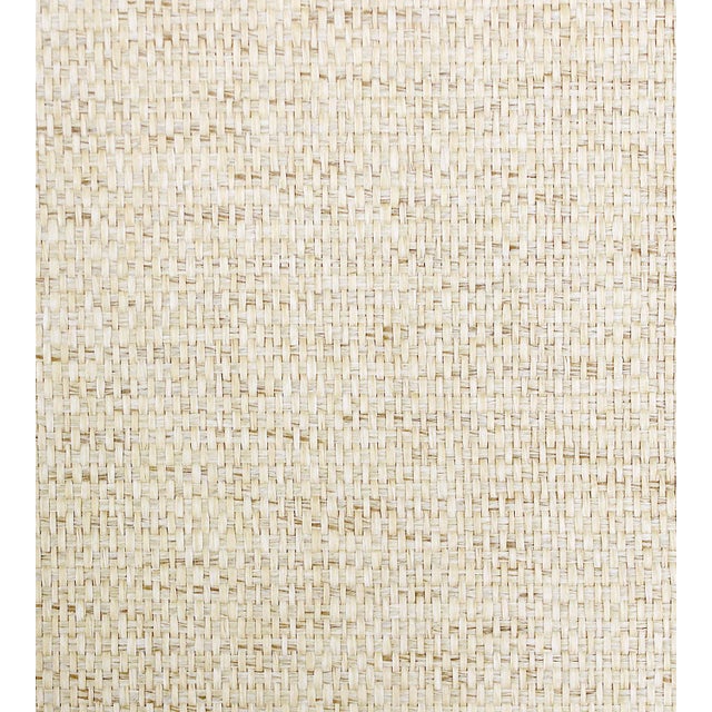 Contemporary Sample - The House of Scalamandré Basket Weave Wallcovering, Natural G1186 For Sale - Image 3 of 3