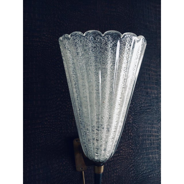 Italian Art Glass Wall Lamp by Barovier & Toso, 1950s For Sale - Image 6 of 14