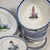 Rustic Flow Blue Rimmed Lighthouse Dishes- Set of 30 For Sale - Image 3 of 11