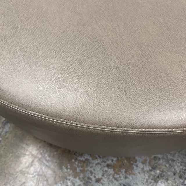 Thayer Coggin Clip Leather Ottoman + Tray Set For Sale - Image 11 of 12