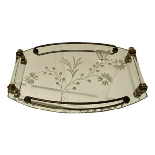 Vintage Art Deco Mirror Tray For Sale