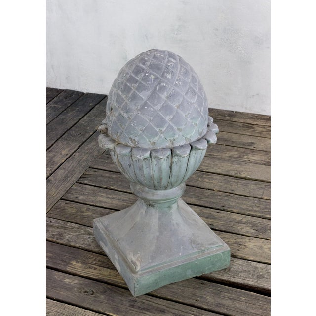 Gray Large Decorative Fiberglass Pinecone Finial Decoration For Sale - Image 8 of 8