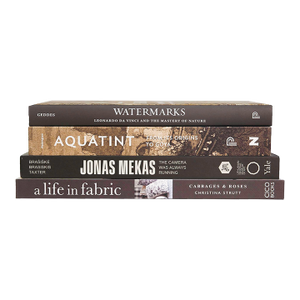 Decorative Books - Cappuccino Coffee Table Stack - 4 Brown Books