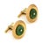 This is a beautiful pair of cufflinks. They are crafted from 14k yellow gold with a textured round button frame and a...
