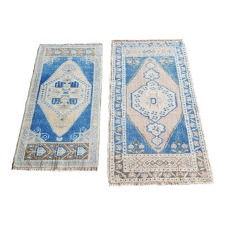 1970s Faded Small Turkish Rug - a Pair For Sale