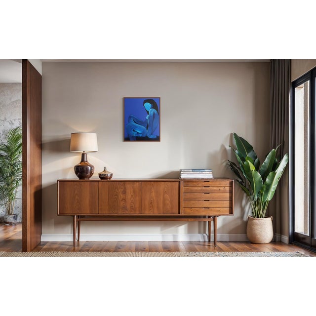 Early 21st Century Bodasca, Femme au clair de lune, Acrylic on Canvas For Sale - Image 5 of 18