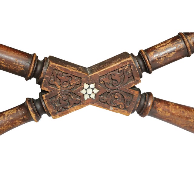 Vintage Moorish Bench Chair, 1920s For Sale - Image 9 of 18