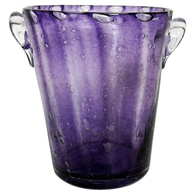 Champagne Bucket in Bubbled Glass, France, 1970 For Sale - Image 10 of 10