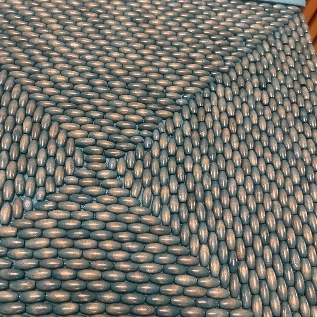 Kim Seybert Hand-Beaded Placemat Set of 8 in Coastal Blue-Green For Sale - Image 10 of 11