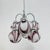 Mid-Century Modern Italian Purple and White Murano Glass Swirl Chandelier, 1970s For Sale - Image 3 of 18