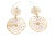 Giordana Castellan 14k Gold Fancy Web Design 2 Circle Wave Dangle Earrings - 2 Pieces For Sale