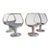 1960s Air Twist Stems Handblown Crystal Brandy Snifters / Cognac Glasses - Set of 4 For Sale