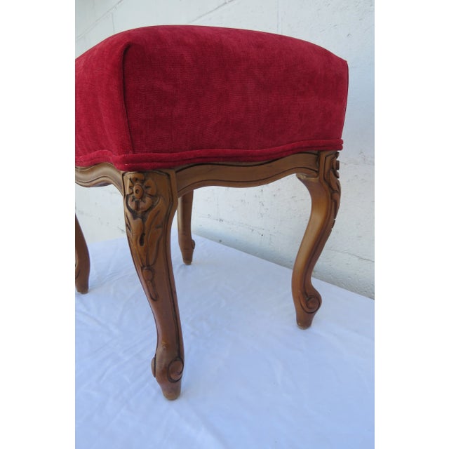 French Vintage 1960s Footstool Ottoman 6129 For Sale - Image 11 of 14