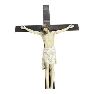 Antique Ecclesiastical Figure of Christ on the Cross For Sale