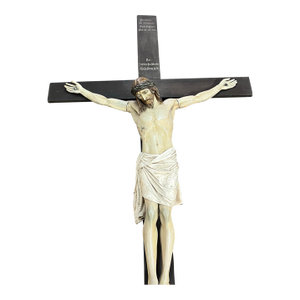 Antique Ecclesiastical Figure of Christ on the Cross