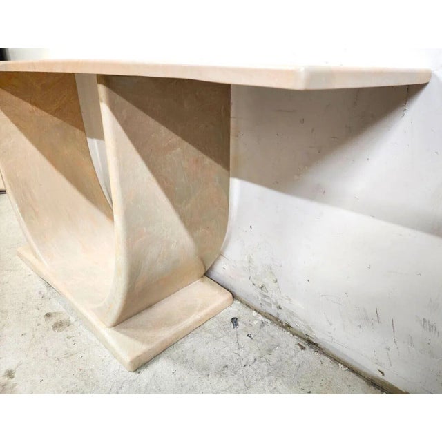 Plastic Karl Springer Style Sculptural Polyresin Console Table For Sale - Image 7 of 11