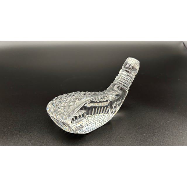 Contemporary 1990s Waterford Crystal Golf Club Driver Head Paperweight Collectible For Sale - Image 3 of 4