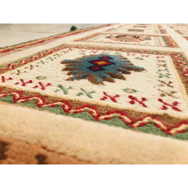Brown Vintage Hand-Crafted Wool Carpet, 1984 For Sale - Image 8 of 15