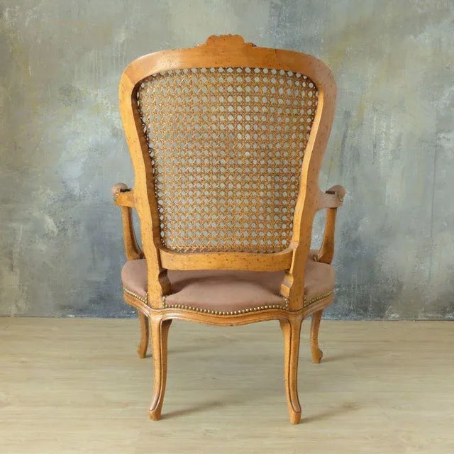 Vintage Carved Armchair, 1950s For Sale - Image 9 of 10