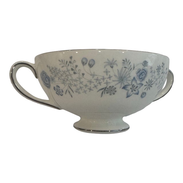 Wedgewood Footed Cream Soup Bowl Belle Fleur For Sale