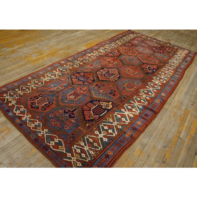 19th Century W. Persian Kurdish Carpet ( 5'' x 10'6'' - 152 x 320 ) For Sale - Image 4 of 12