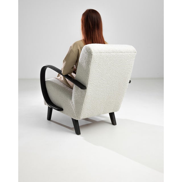 Jindrich Halabala 1950s Czech Wooden Armchair by J. Halabala For Sale - Image 4 of 7