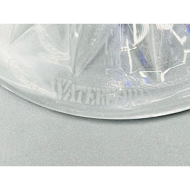 Vintage Crystal Clarendon Hock Wine Glasses from Waterford, Blue Cut in Clear, 1980s, Set of 2 For Sale - Image 11 of 16