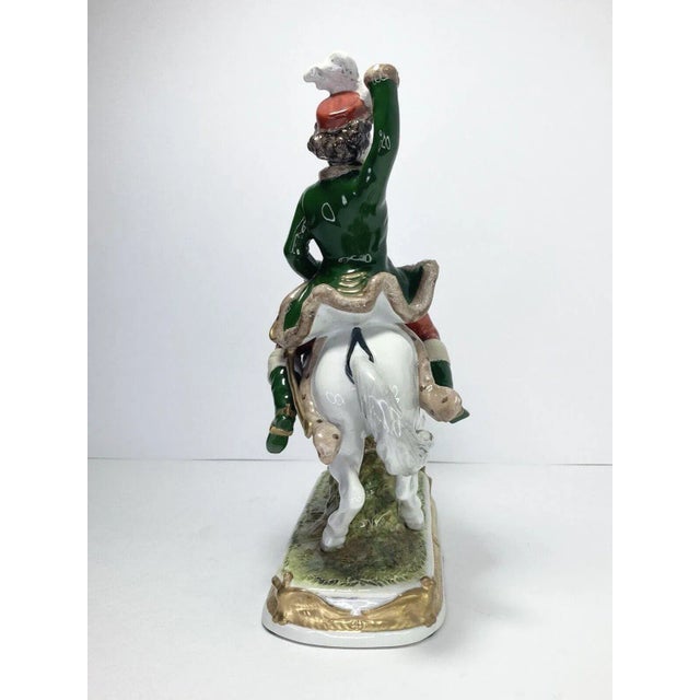 French Early 20th Century Scheibe-Alsbach Kister Porcelain Napoleonic Murat Soldier Figurine For Sale - Image 3 of 11