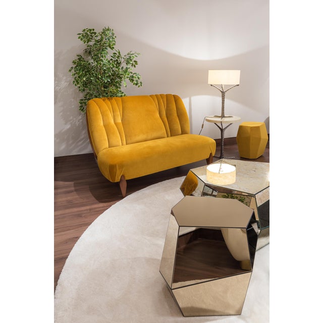 Three Rocks High Side Table in Bronze Mirror from Insidherland For Sale - Image 13 of 15