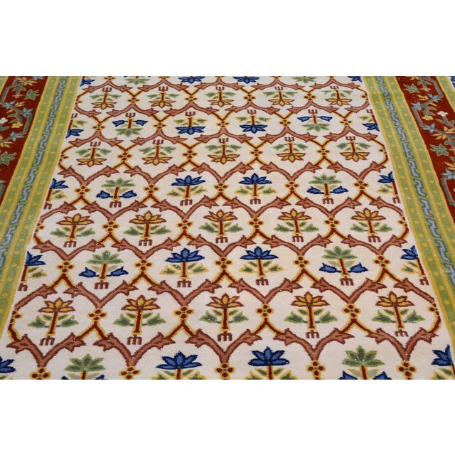 Vintage Chinese Art Deco Hand Knotted Wool Rug,6'8'' X 10' For Sale In New York - Image 6 of 6