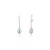 14k Gold Modern Emerald and Halo Diamonds Drop & Dangle Earrings- A Pair For Sale In New York - Image 6 of 11