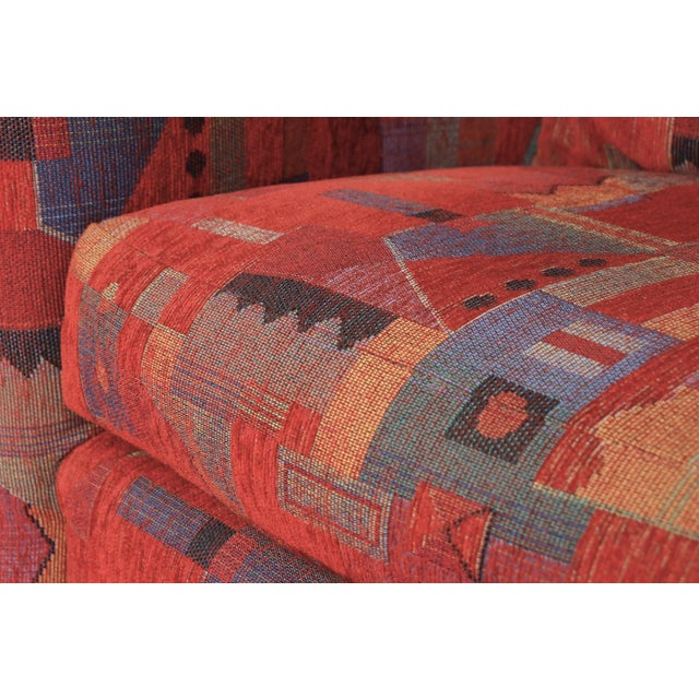 Textile Postmodern Barrel Chairs, a Pair For Sale - Image 7 of 9