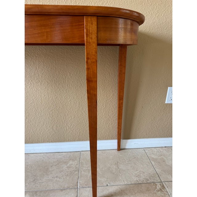 Cherrywood Demilune Console For Sale - Image 9 of 12