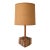 Vintage Brutalist Rustic Carved Wood Log Cluster Table Lamp For Sale