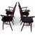 Wood Vintage Windsor Chairs in Mahogany, 1960, Set of 4 For Sale - Image 7 of 18