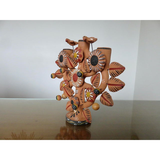Mexican Tree of Life Terracotta Chandelier, 1970s For Sale - Image 10 of 14